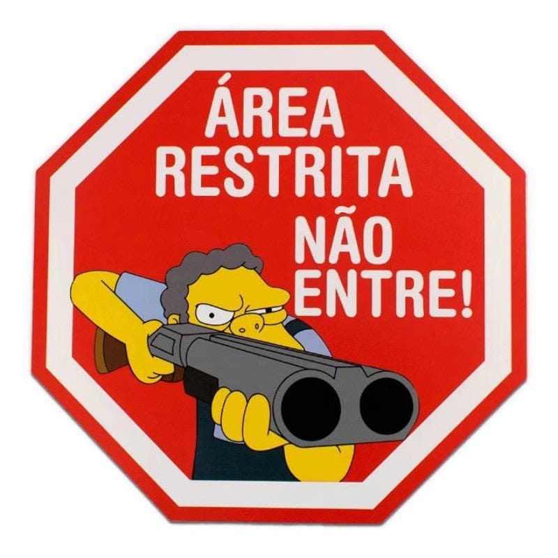 Placa Decorativa Área Restrita Não Entre 20 x 30
