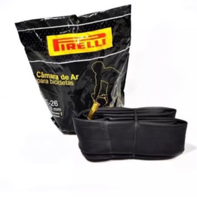 Câmara de ar 26 Pirelli Balão Bico Grosso 33mm Original Bicicleta