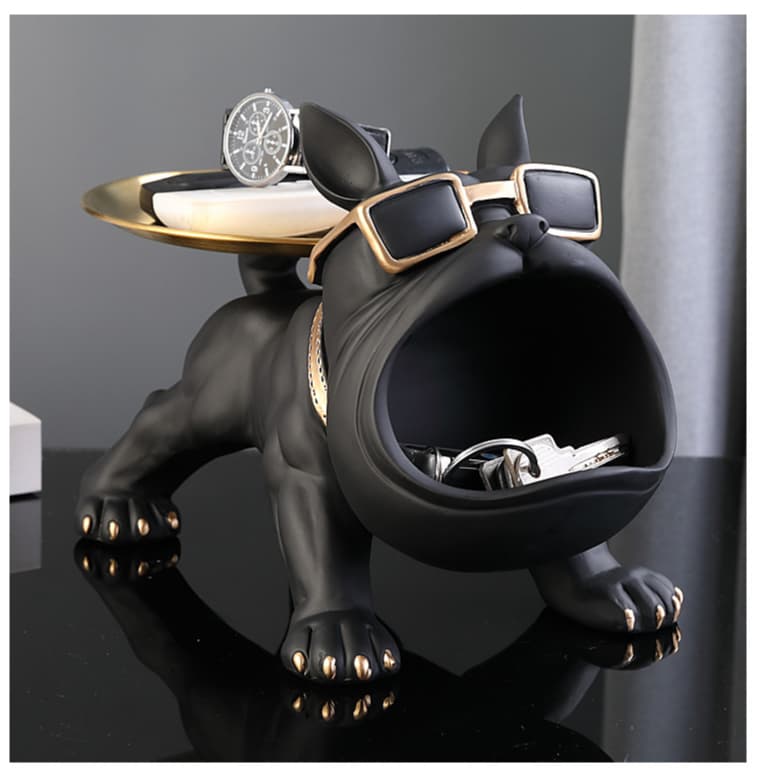 Organizador de Mesa Porta Treco Porta Chaves cachorro com prato Organizador de Entrada