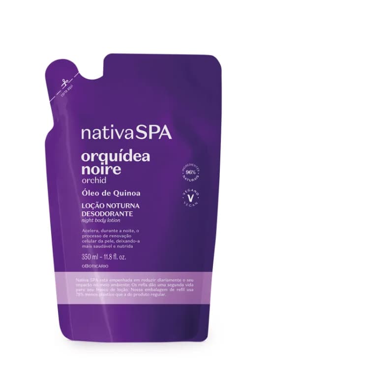 Refil Loção Noturna Desodorante Corporal Nativa SPA Orquídea Noire 350ml
