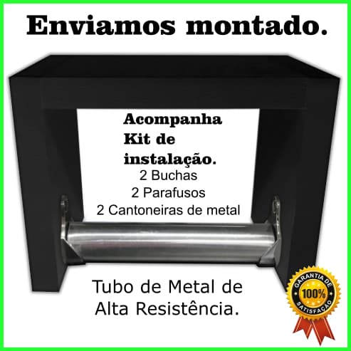 Nicho Papel Higiênico Banheiro Multiuso Branco Mdf Suporte