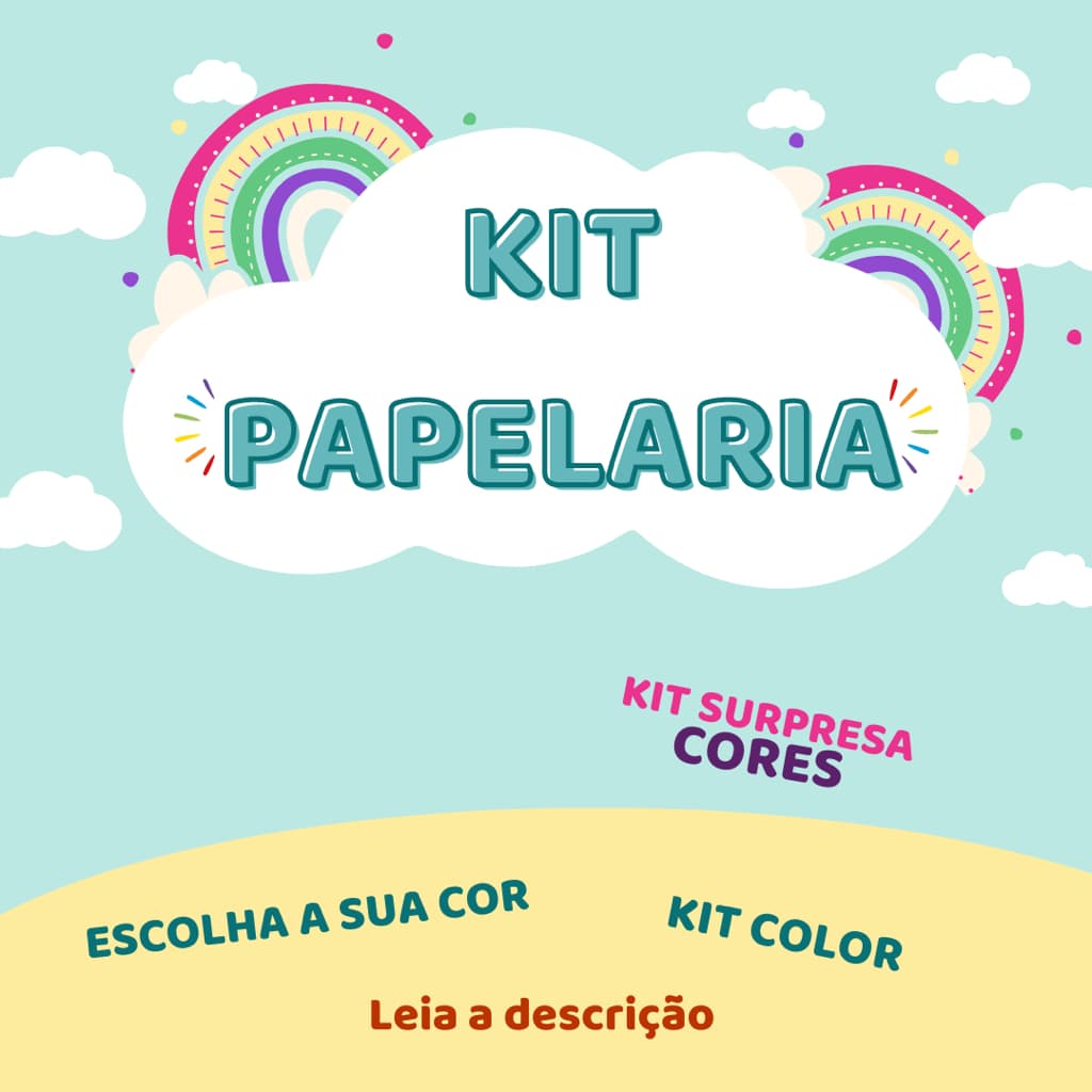 Kit de Papelaria Colors – Canetas, Marca-Texto e Bloco de notas