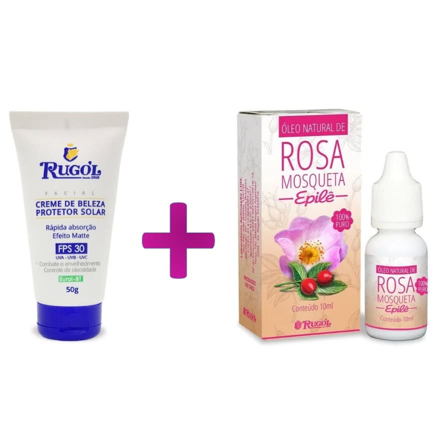 Kit C/ Rugol Com Filtro Solar Fps 30 + Óleo De Rosa Mosqueta