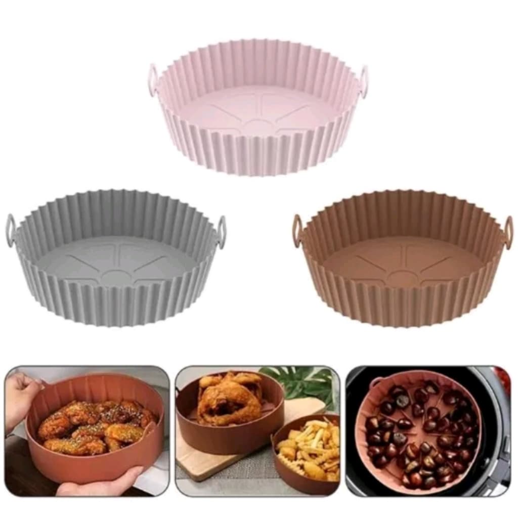 1 pç headpieces soft new cooking accessories tray replacement silicone pot for air fryer
