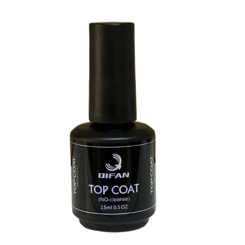 Selante Top Coat Pretinho D Poder QIFAN Kit Acrigel