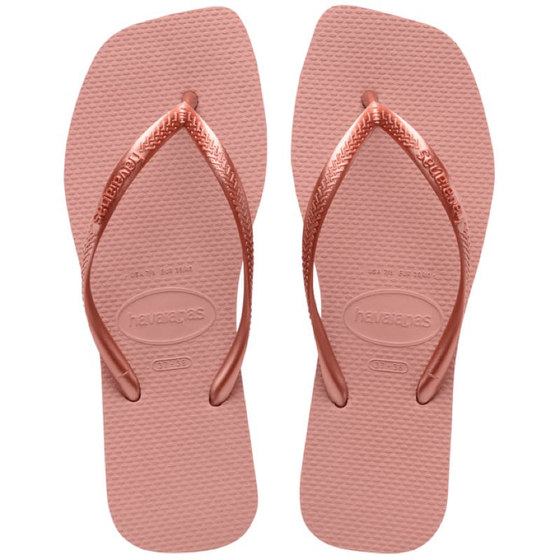 Chinelo Havaianas Slim Square Quadrada Feminina Nova Lançamento Preta Branca Rose Rosa Original