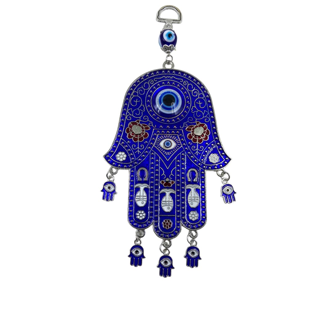 Enfeite de Porta Parede Mão de Hamsa Olho Grego Olho Turco