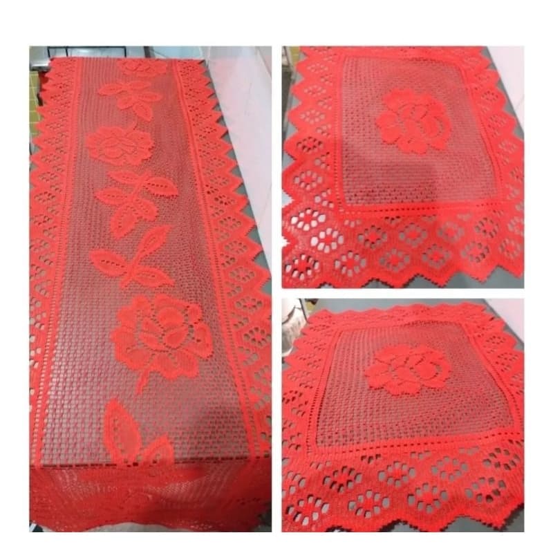 kit 3 toalha de renda