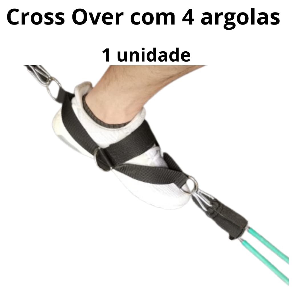 1 UNIDADE de  alça Tornozeleira Puxador Gluteo Cross Over 4 argolas de conexão/ Puxador Para Perna Tornoz 1 UNIDADE