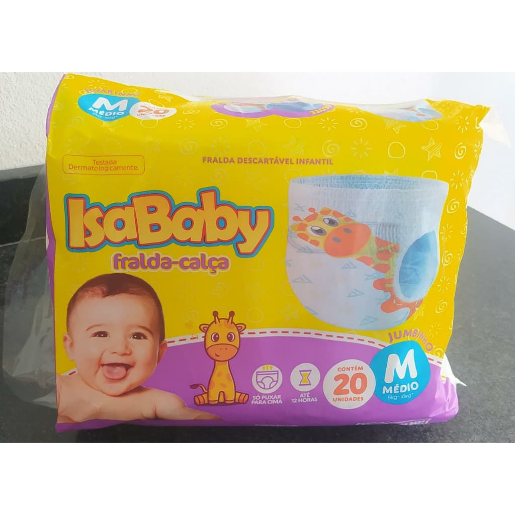 Pacote Fralda Calça Infantil descartável  Isababy  Jumbinho
