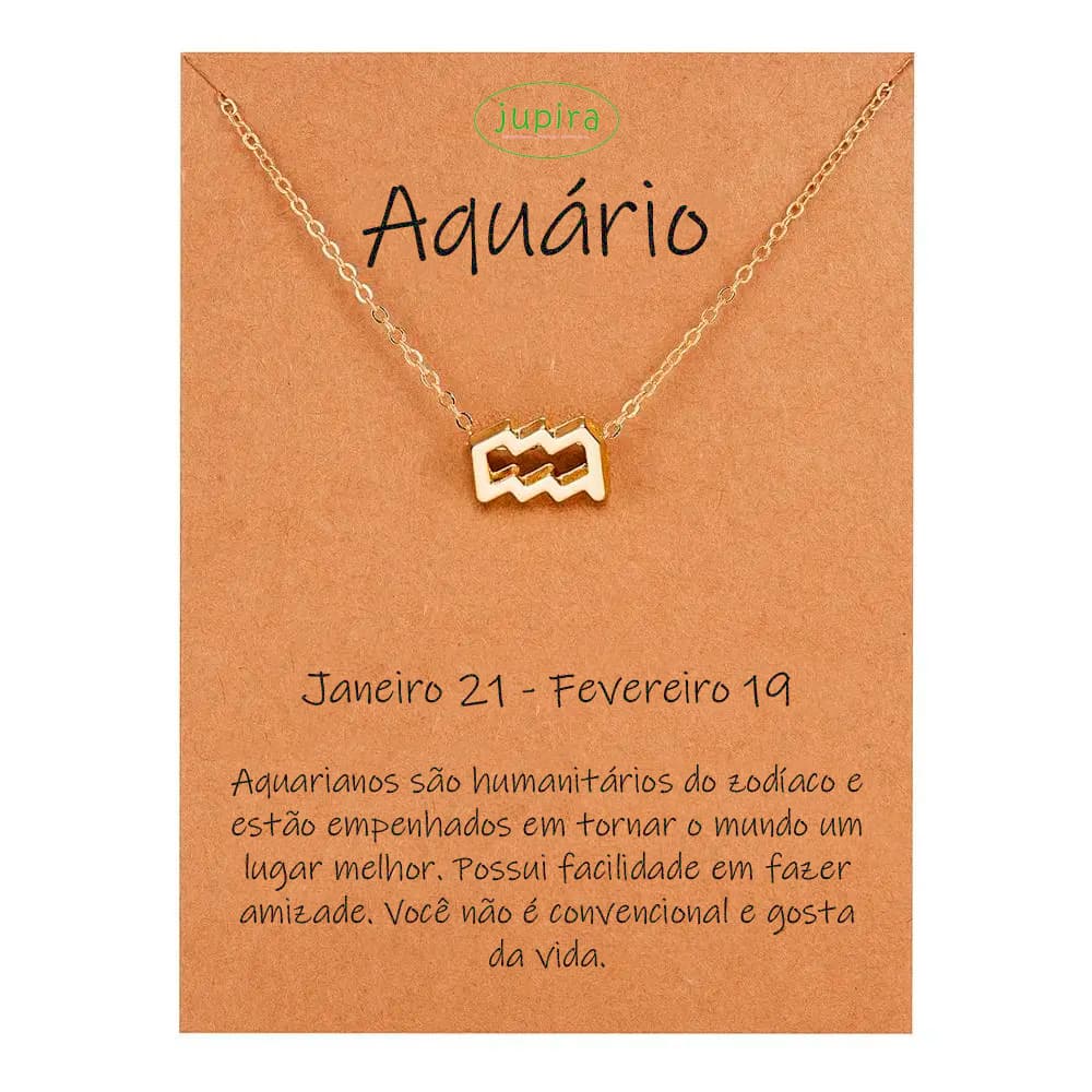 Colar De Signo - Símbolo do Zodíaco Aries - Liga de Zinco - Não Enferruja