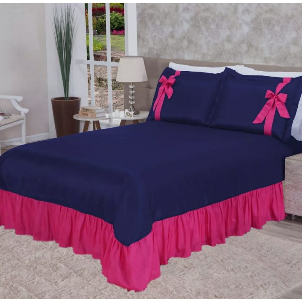 Cobre Leito Casal Padrão 3 Pçs Pra Cama Box Promoção