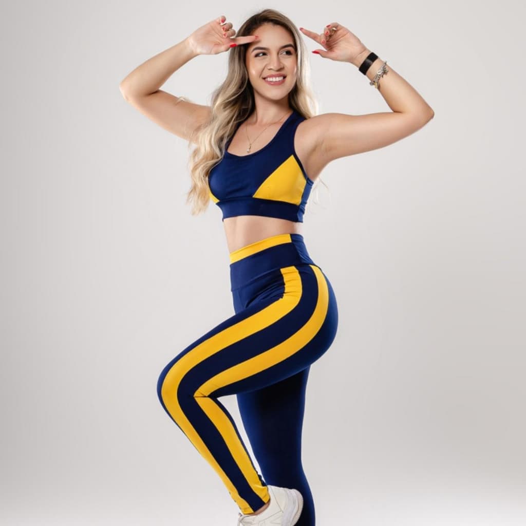 Conjunto Legging + Top Academia - Feminino Fitness Crossfit
