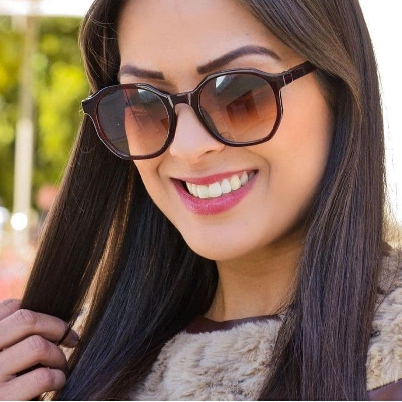 Óculos De Sol Hype Vintage Retangular Masculino Feminino acetado com cola