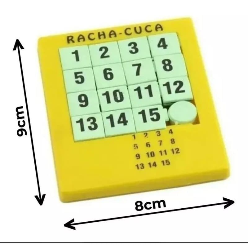 racha cuca quebra cabeça NUMEROS diversão 9X9 CM