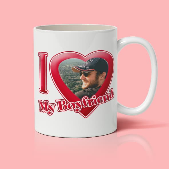 Caneca Personalizada - I love My Boyfriend ou My Girlfriend - Namorados Lindo Presente Com sua Foto