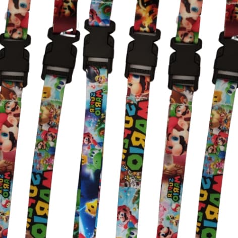 Cordão crachá de pescoço para motos Mario Bros