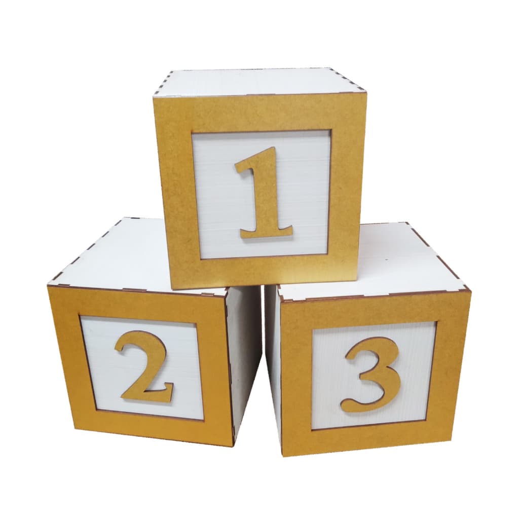 1 CUBO para Decoração de Festa / Unidade cubo NÚMERO para decoração