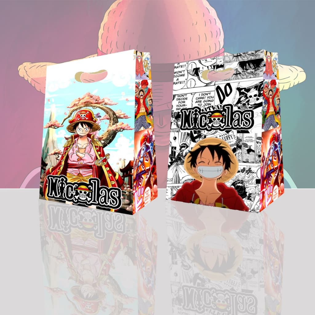 Sacolinha Luffy Sacola Surpresa Piece Aniversário Lembrancinha Personalizada