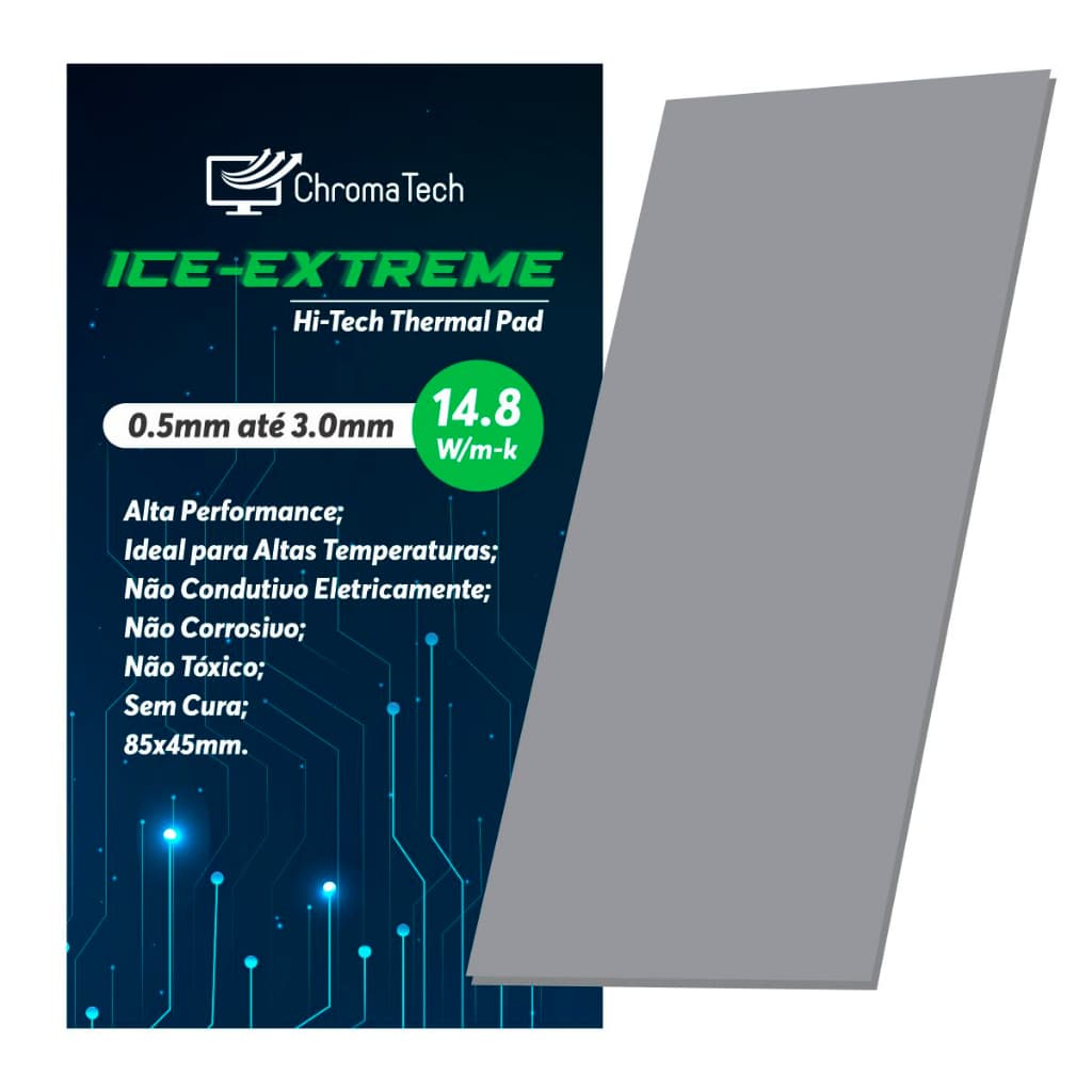 Thermal Pad Alta Performance Temperatura 14,8 W/mK 85mm x 45mm Espessur5mm 2.0mm 2.5mm 3.0mm Almofada Térmica Placa