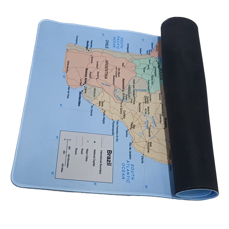 Mousepad para Brasil mapa Mouse Pads Para trabalhos informáticos e jogos Non slip rubber table mat 60*40cm