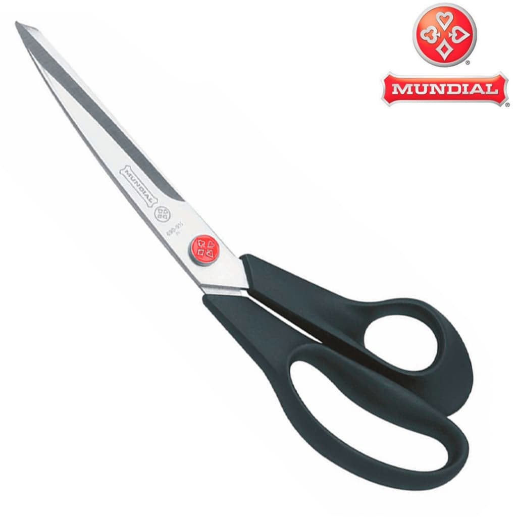 OFERTA Tesoura De Costura Multiuso 9 1/2" - 24,1cm 690 - 9 Mundial Ponto Vermelho Promoção