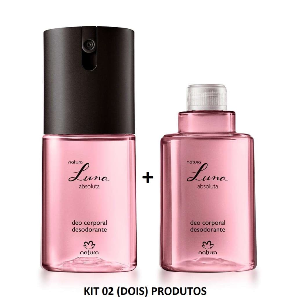 Kit 02 Desodorantes Natura Luna Absoluta femin-100ml cd(completo+refil)-Acompanha Sacolinha Presente