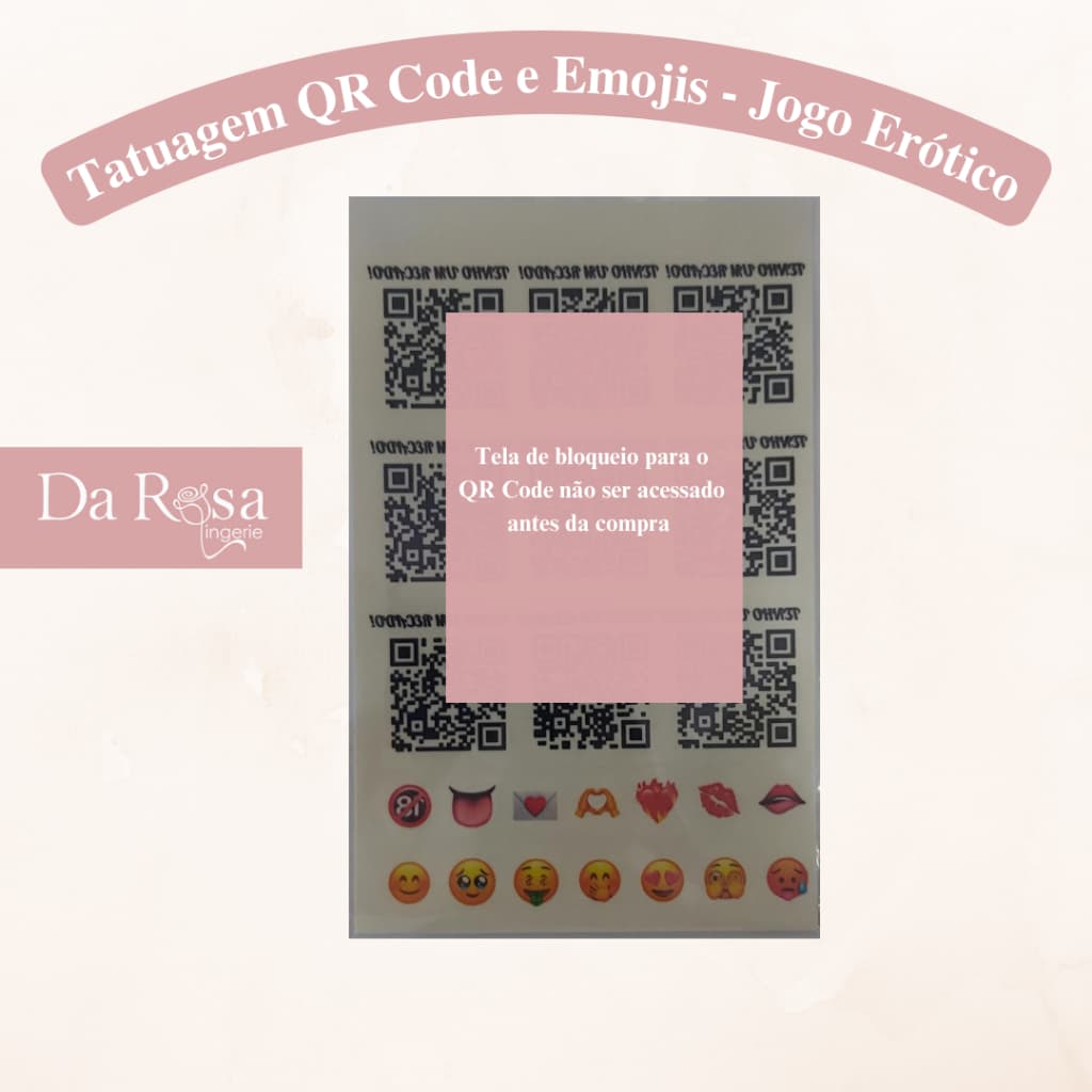 Tatuagem Temporária de Emojis e Mensagens Sensuais HotRio