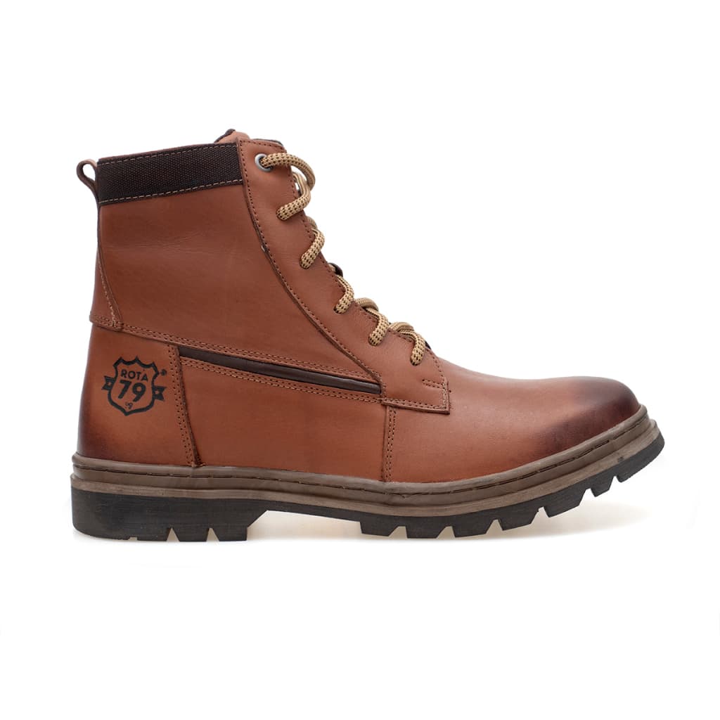Coturno Masculino Bota Couro Legitimo Solado Costurado Roraima ROTA79 ORIGINAL