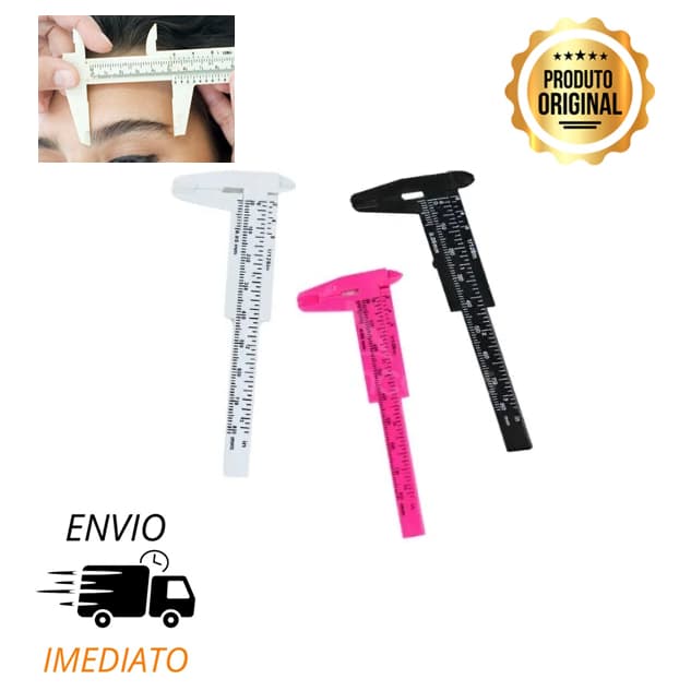 Mini Paquímetro Para Sobrancelha Design Henna 8cm Envio Imediato