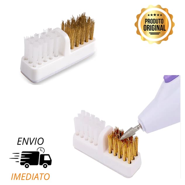 Escova Para Limpeza Broca Vassorinha de Aço Nails Manicure