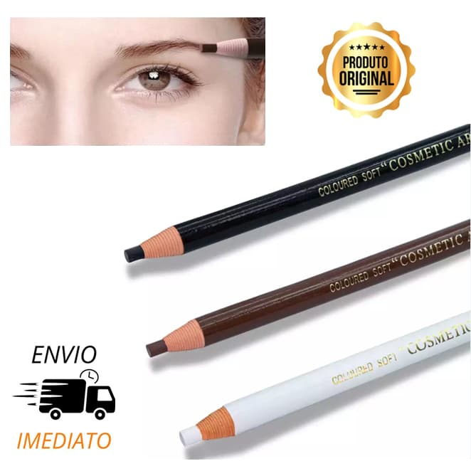 Kit Lapis Dermatografico Para Sobrancelhas Comestic Art Olho Pele Marcaçao