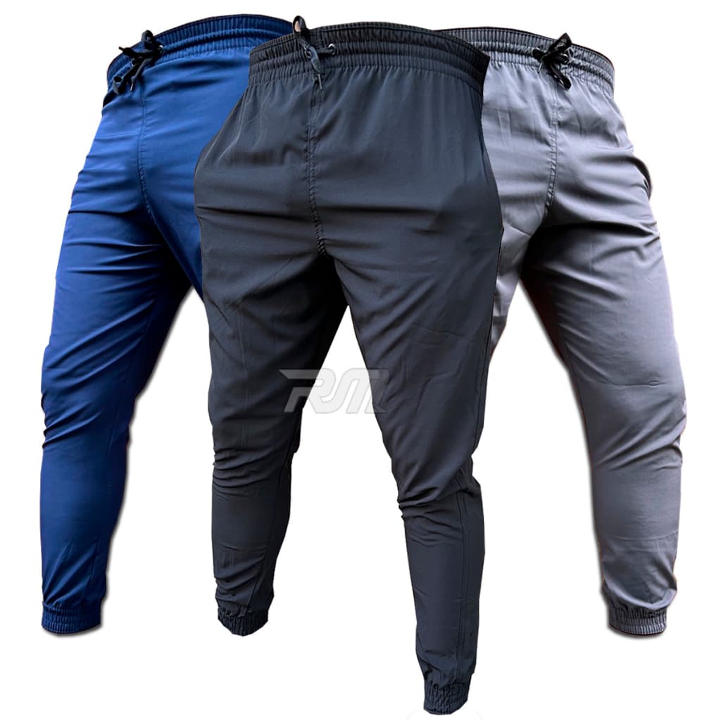 Kit 3 Calça Jogger Fit Elastano de Treino Promoção Premium Pronto Entrega