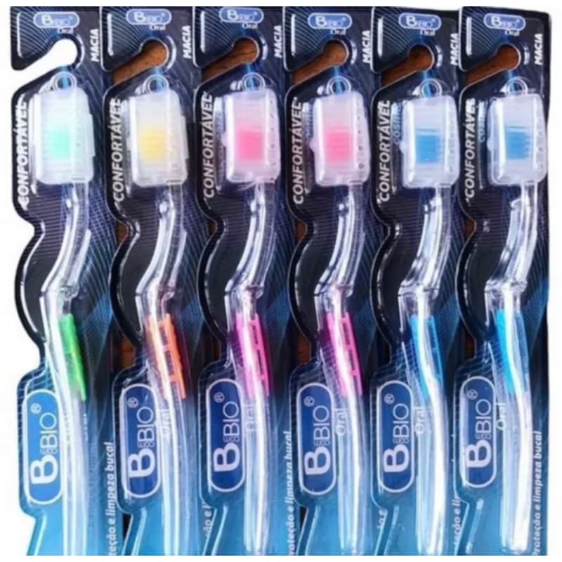 Escova De Dente Adulto 12 unidades Limpeza e Saúde bucal
