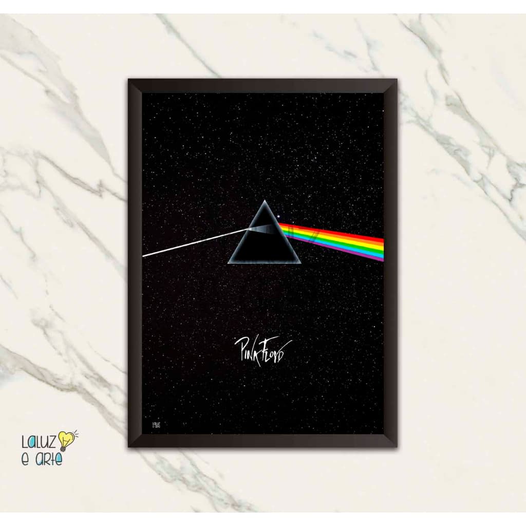 LaLuz e Arte Quadro Decorativo Dark Side Pink Floyd - Rock Progressivo