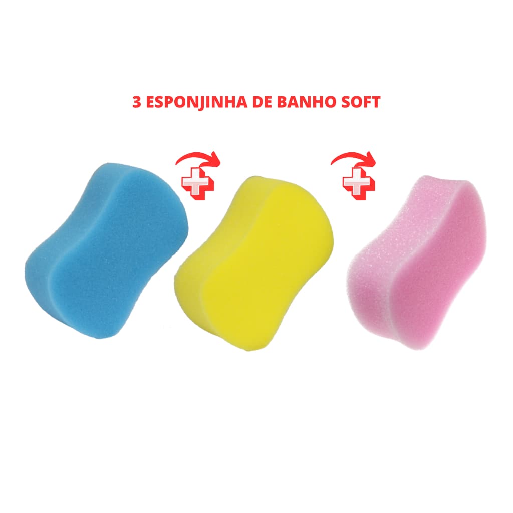 KITs  ESPONJINHA SOFT BANHO CORES SORTIDAS