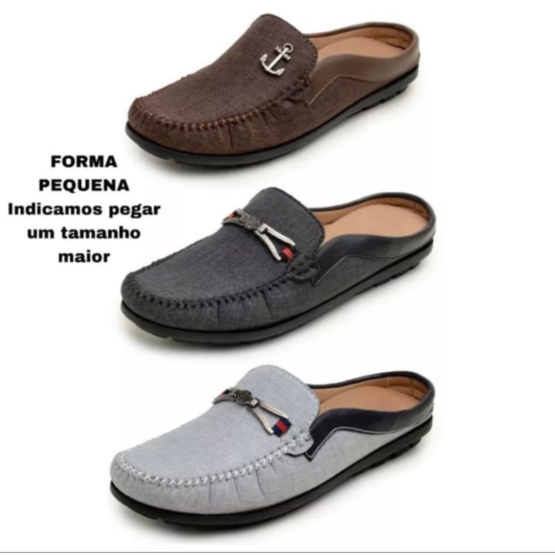 Kit Mocassim Masculino Mule Promoção Casual 3 Pares