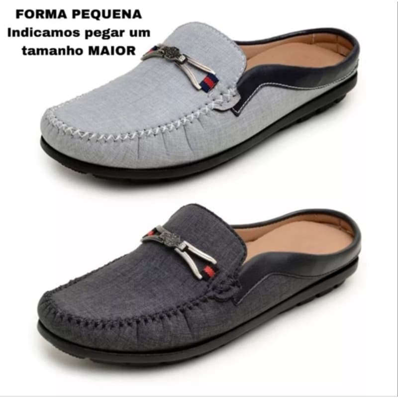 Kit 2 pares mocassim masculino moderno mule estiloso