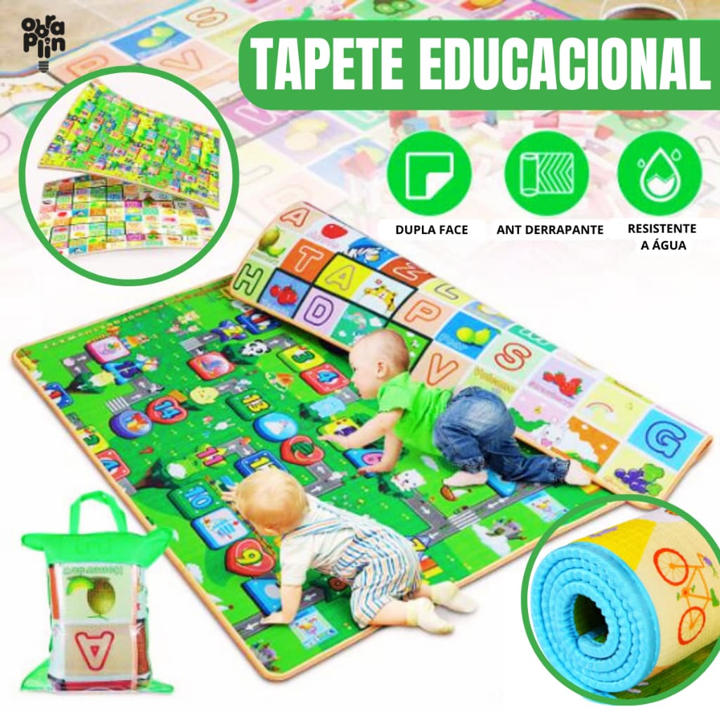 Tapete Termico Emborrachado Infantil Para Atividades Educativo Dobravel Tatame Bebê