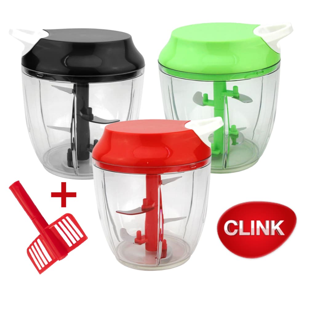 Processador Triturador Manual Alimento 5 Lâminas 1200ml