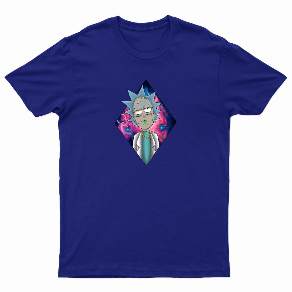 Camiseta Rick Ricky Mort Básica Anime Geek Unisex 100% Algodão