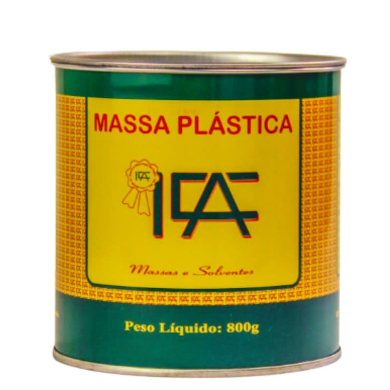 Caixa com 24 Massa Plástica ICA 800g Branca / Cinza / Preta /Super Branca