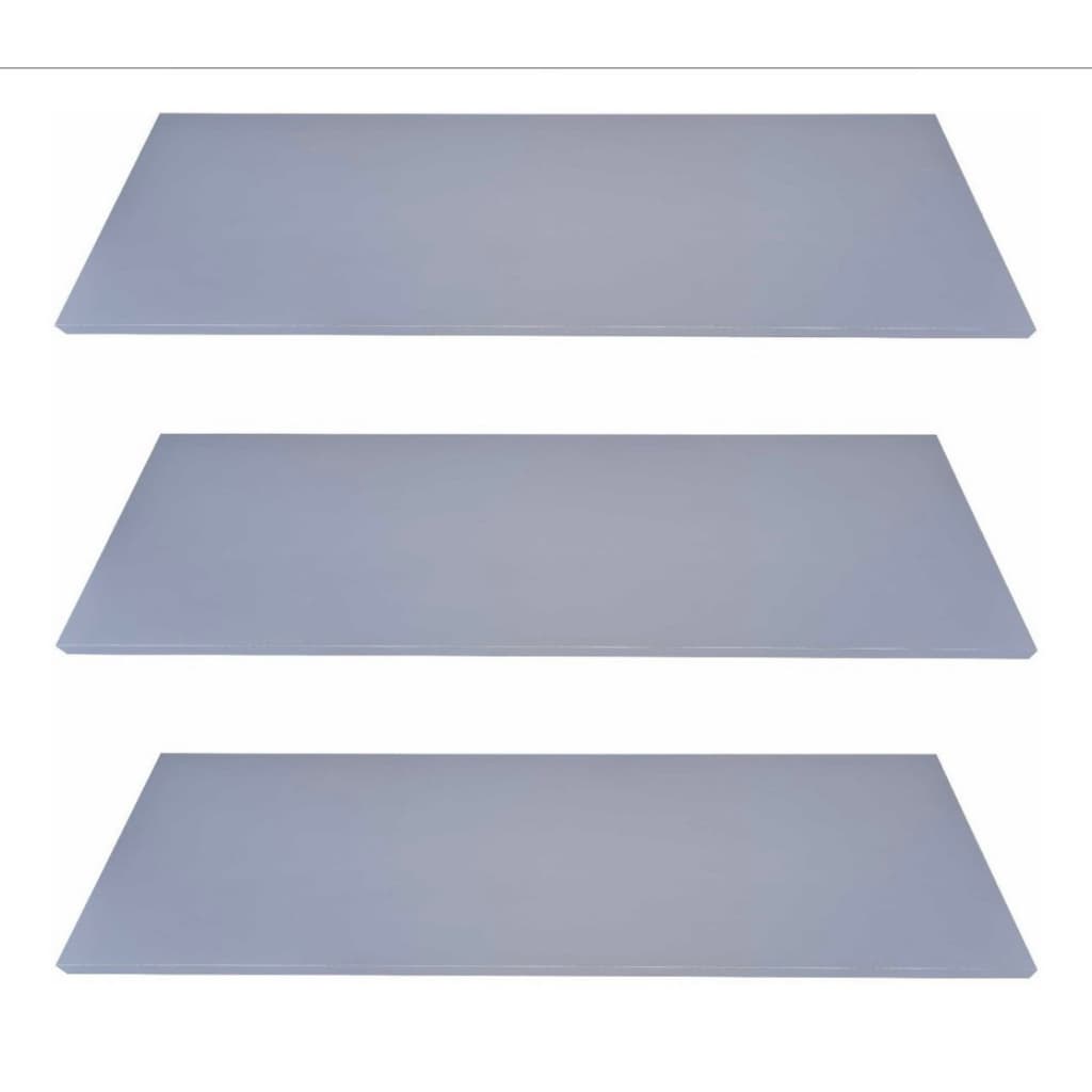 Kit 3 PRATELEIRAS MDF 15mm - CINZA - 65x15cm + Suporte Invisível