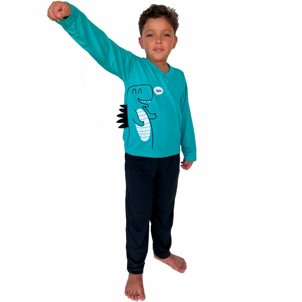 Conjunto De Pijama de Menino Personagem Divertido Manga longa /2/3/4/6/8/12 Anos
