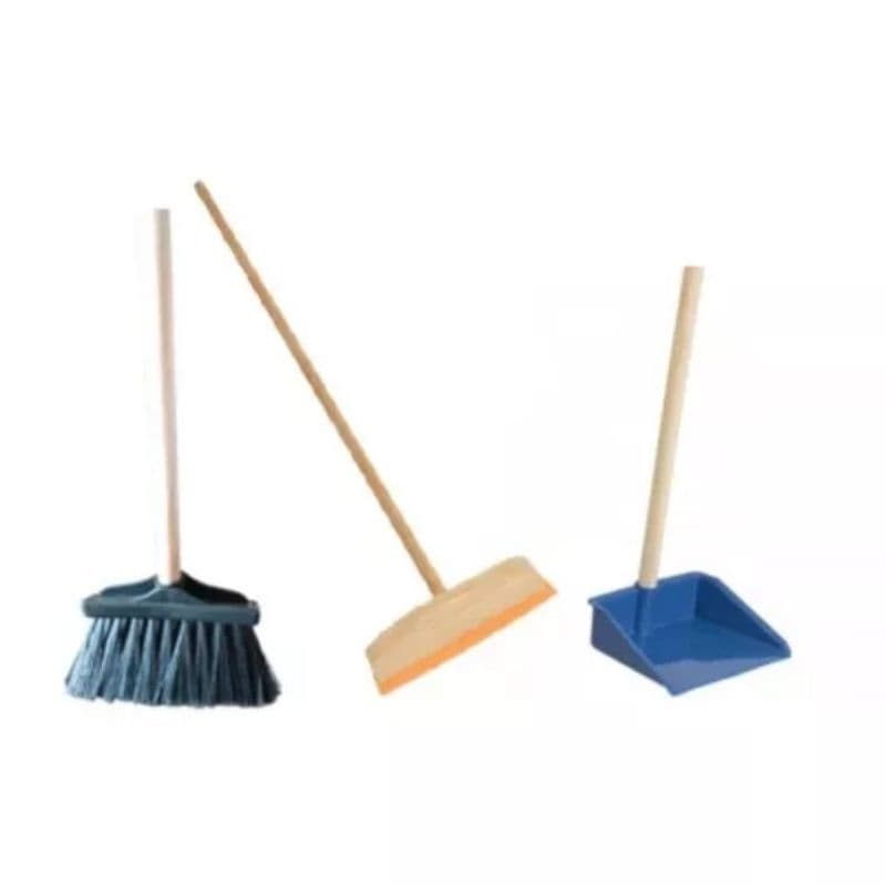kit infantil rodinho vassoura e pa diversas cores