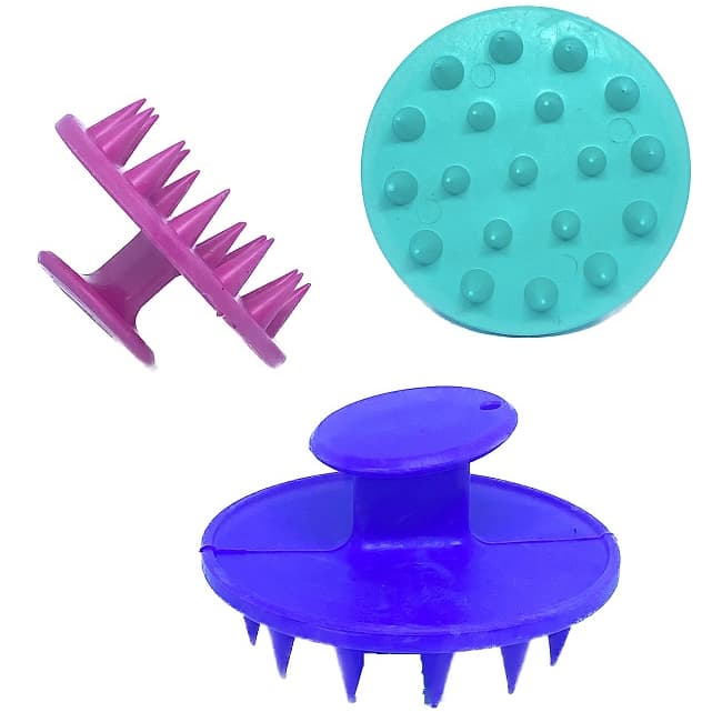 Escova De Silicone Massageadora Para Couro Cabeludo