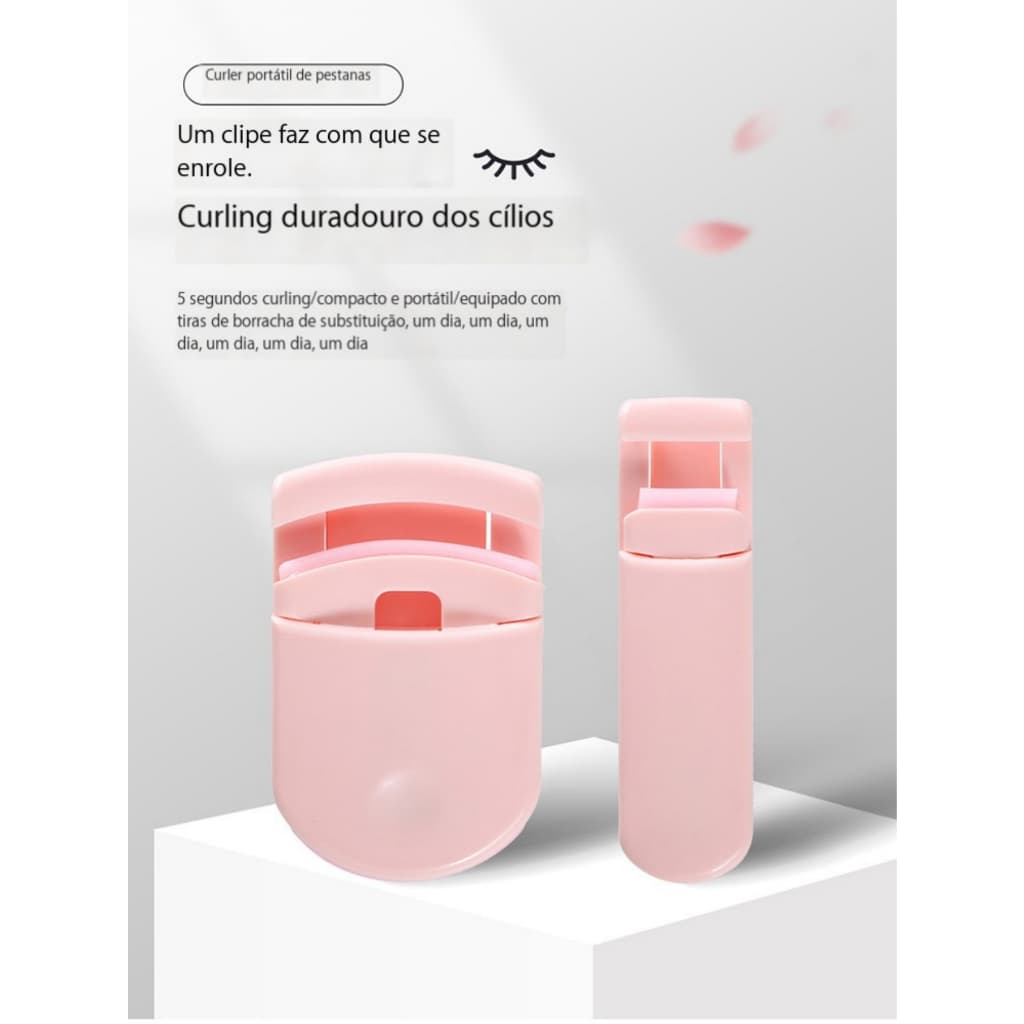 Kit Mini Portátil de Curvador de Cílios - Design Amplo, Suave e Não Prende a Pele, para um Efeito Naturalmente Curvado em Cílios Parciais