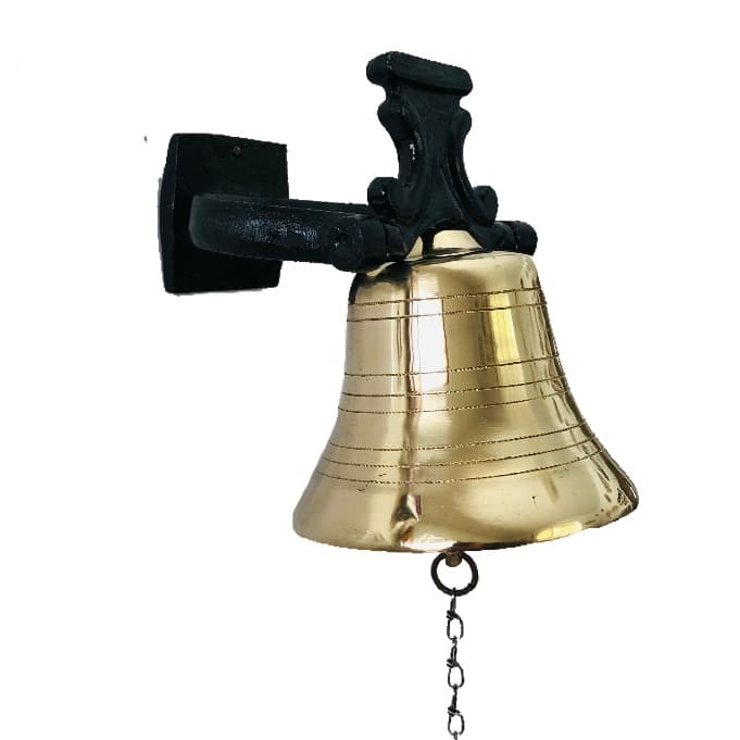 Sino Em Bronze Ferro Parede Teto Casa Sítio Campainha 2,3 Kg