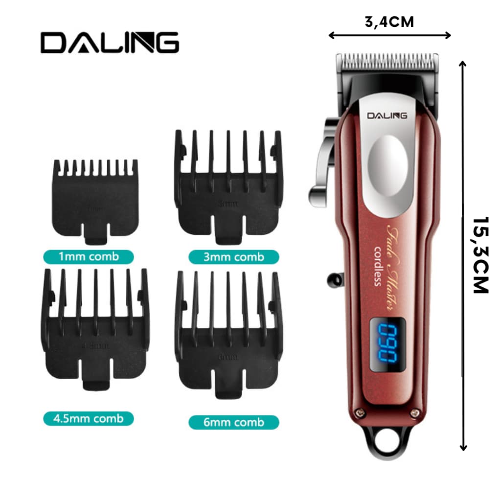 Máquina De Cortar Cabelo Sem Fio Daling DL-1587