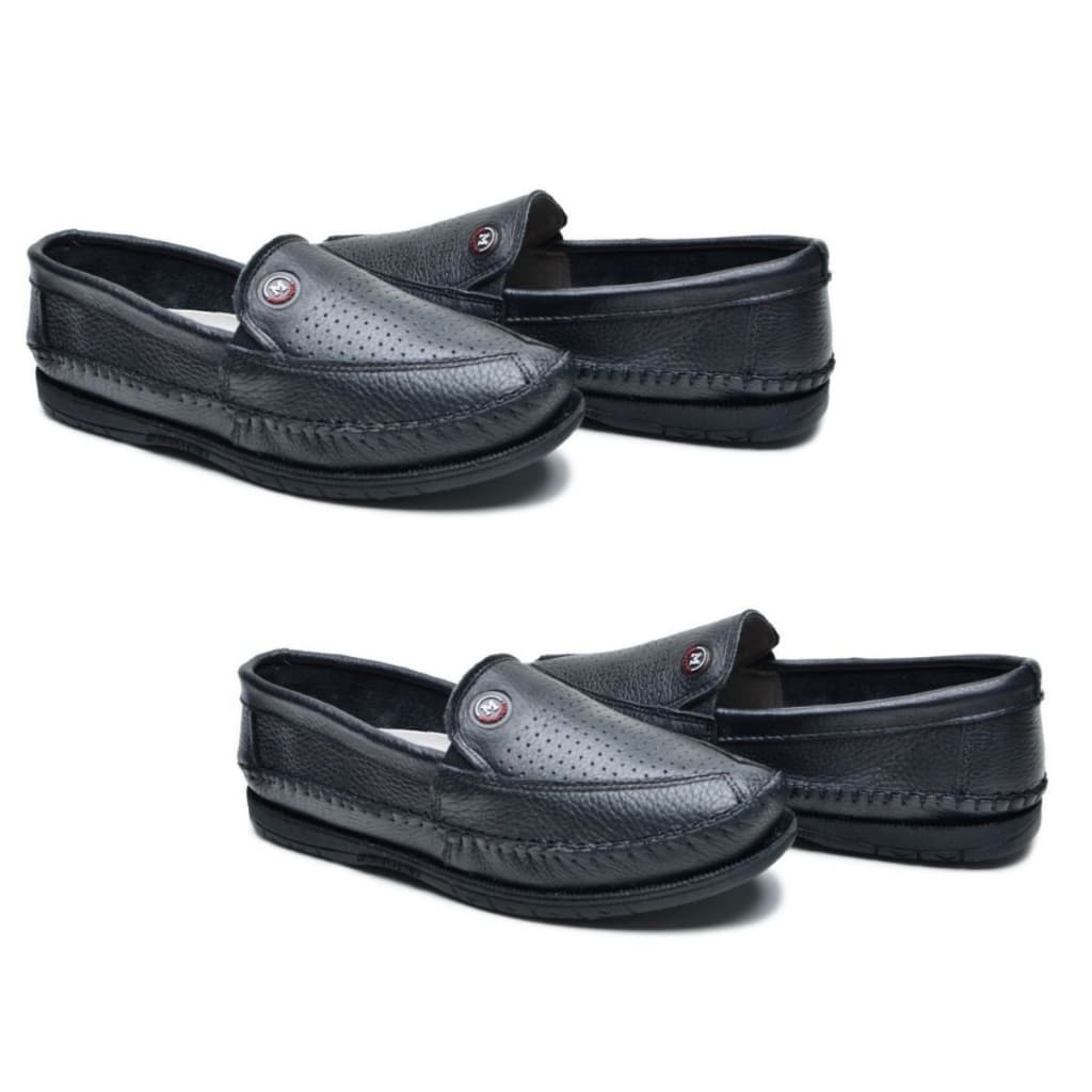 Kit 2 sapatilhas masculinas em couro legitimo bataro